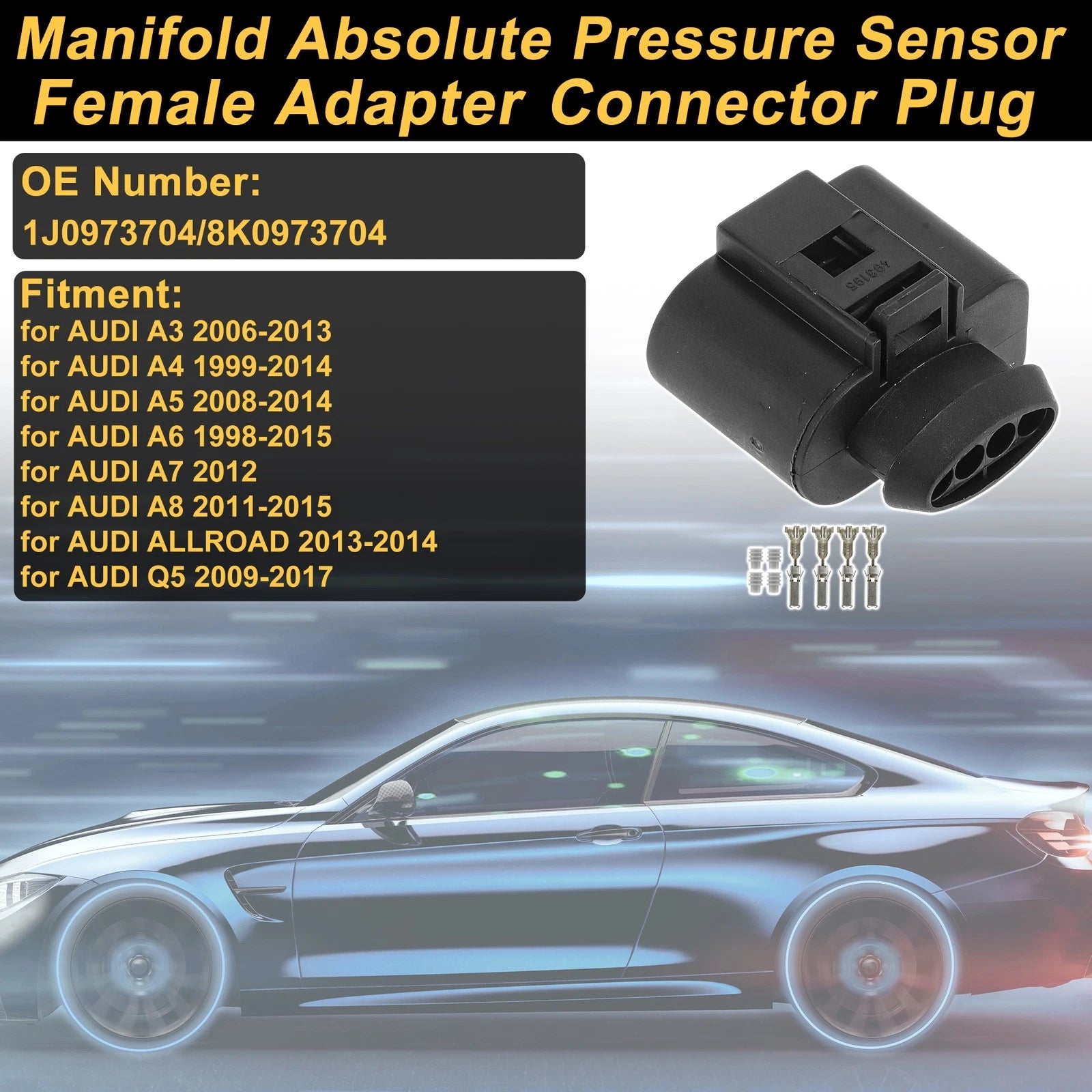 4Pin Manifold Absolute Pressure Sensor Connector for Audi A3 