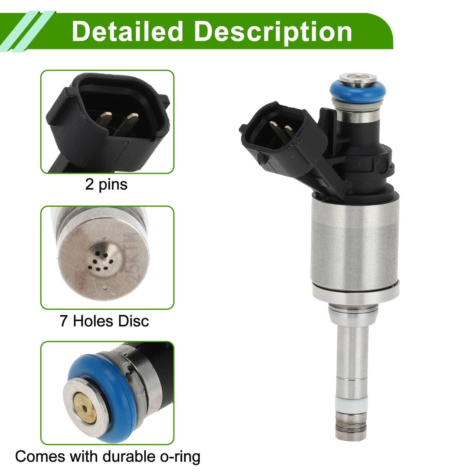 Fuel Injector No. 166004BB0A for Nissan Juke 1.6L (2011–2017) 1 Pc Black