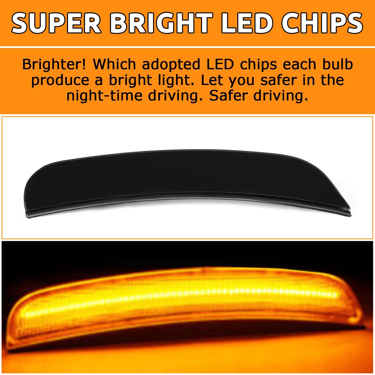 Smoke Lens LED Side Marker Lights for Dodge Charger (2015–2023)