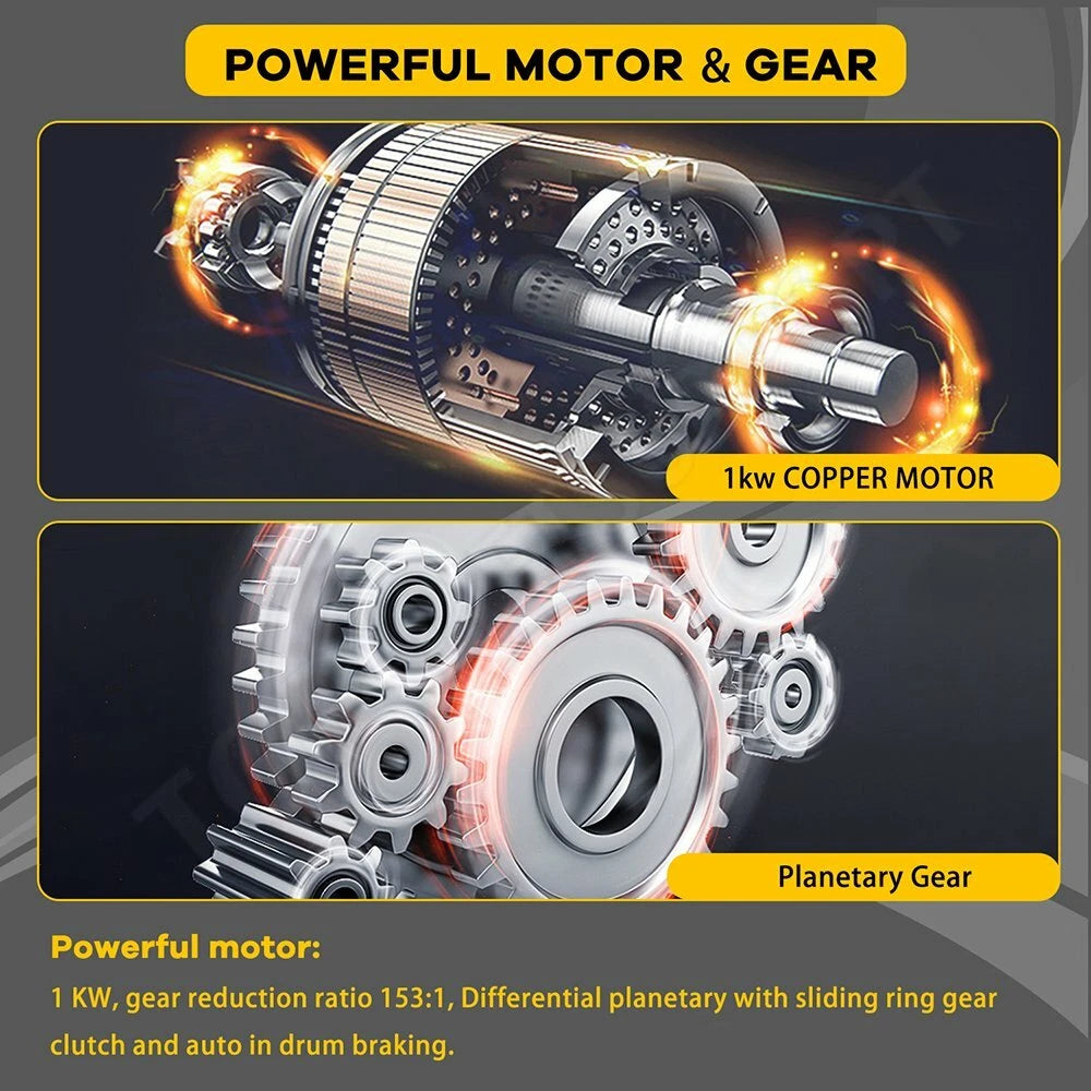 4000lbs Electric Winch for Truck Trailer Off-Road 4WD