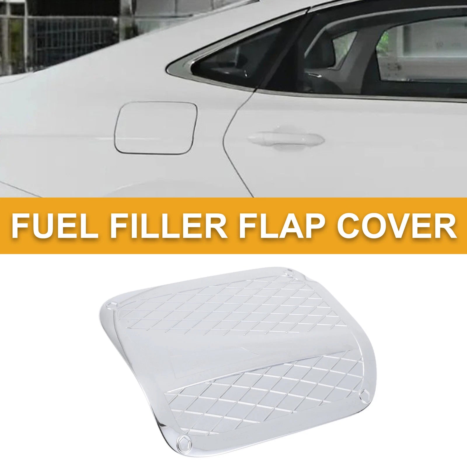 Fuel Tank Door Cap for Toyota Camry (2018–2023) Chrome Silver Tone