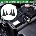 Mud Flaps Splash Guards for Chevrolet Corvette C7 (2014–2019) W/ Mounts