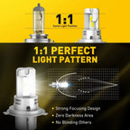 2X AUXITO H4 9003 LED Headlight Bulb Kit for Universal Vehicles (6500K)