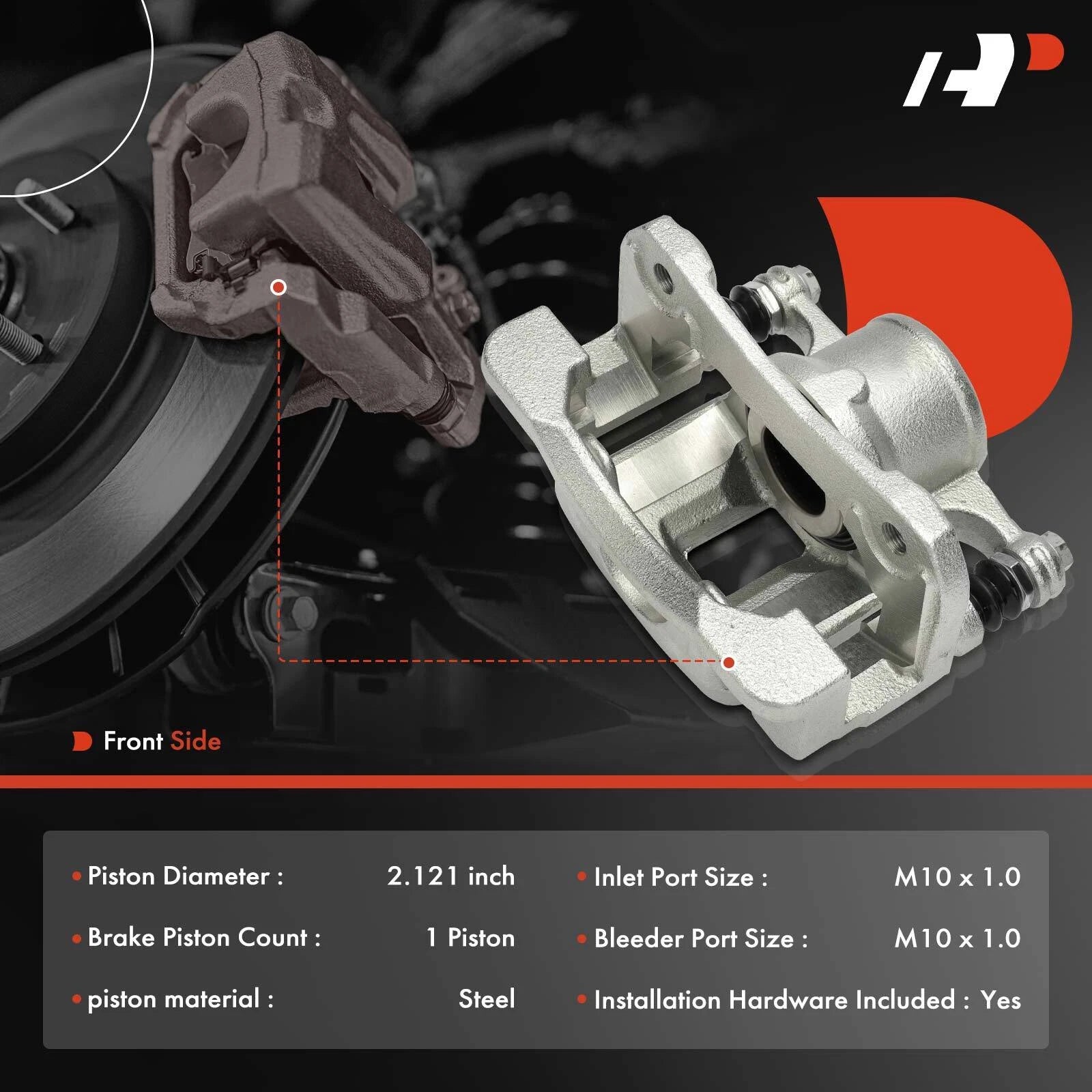 Brake Caliper Front LH & RH Side for Scion iA & Toyota Yaris iA (2016–2017)