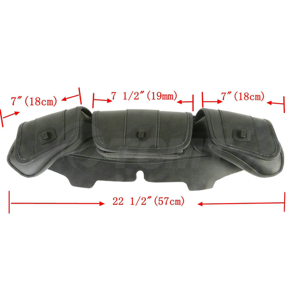 Set of 2 Black Windscreen Bags for Harley FLHTK FLHTCU FL Trike (1996–2013)