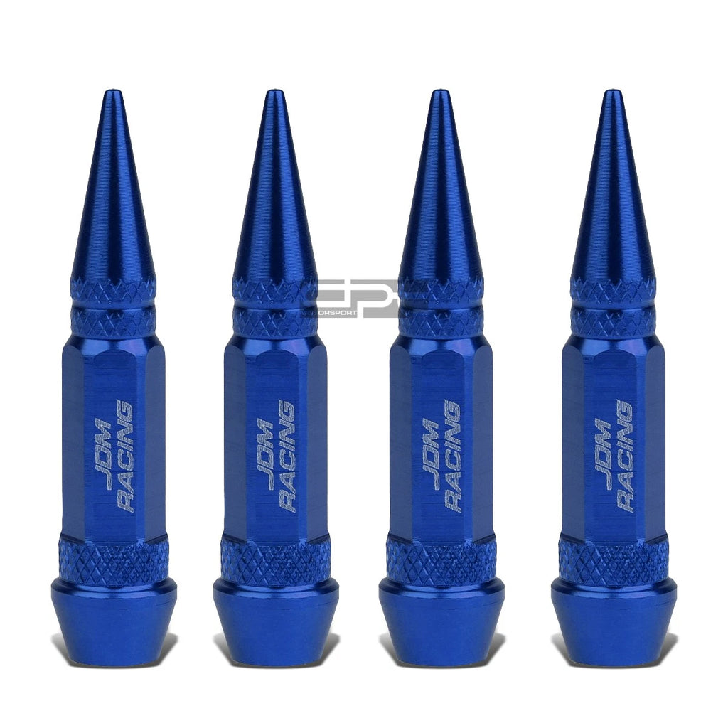 Set of 4 Blue 60mm Universal Tire Rim Air Valve Dust Cover Caps