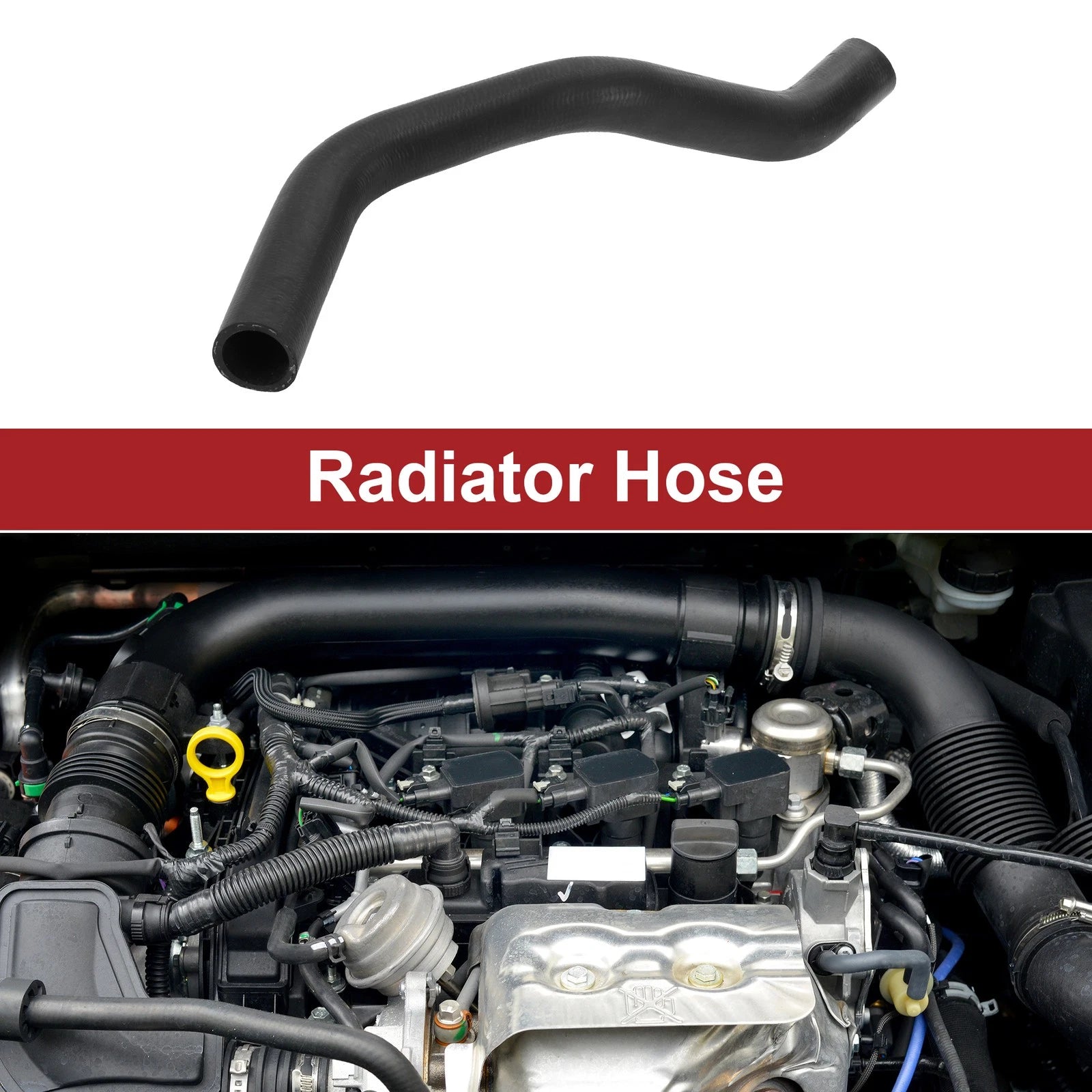 Radiator Hose for Honda Civic (2006–2011) No. 19502RNAA01 Rubber Black