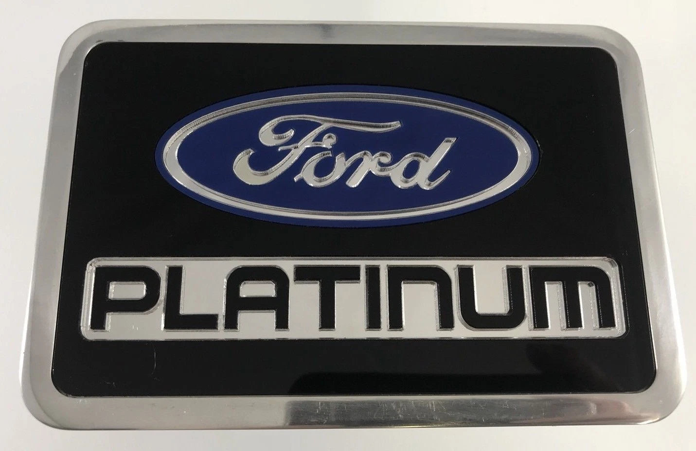Trailer Tow Hitch Cover Plug Premium for Ford Platinum Billet Aluminum (2")