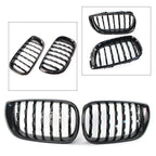 Front Bumper Grille for BMW E46 4D (2002–2005) Gloss Black Diamond Style