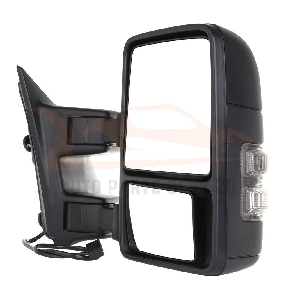 Pair of Tow Mirrors for Ford Super Duty (1999–2016) - Manual Signal, Black