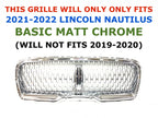 Chrome Front Upper Bumper Grille for Lincoln Nautilus (2021–2022) MA1B-8200-ND