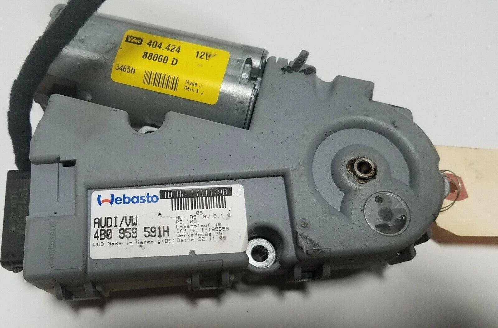 Sunroof Motor for Audi A4 B7 (2005–2008) 4B0959591H OEM