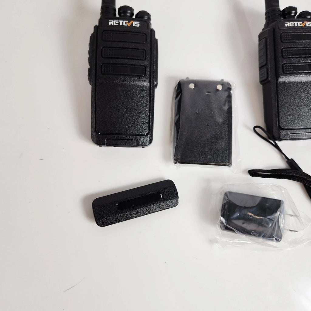 2 Retevis RT28 UHF 2-Way Radios for Walkie Talkie Rechargeable (16CH)
