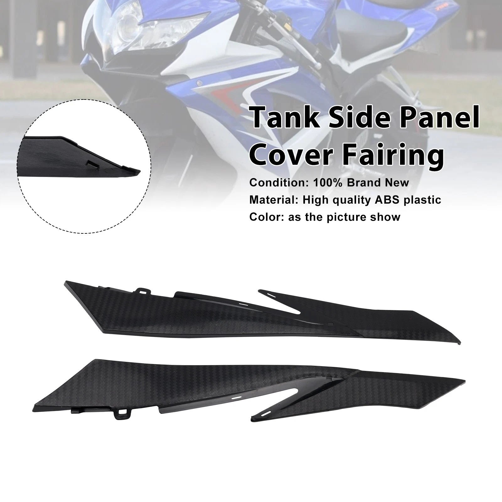 Tank Side Cover Panel Fairing for Suzuki GSXR600 GSXR750 (2008–2009)