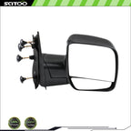 Clear Passenger Side Telescoping Black Mirror for Ford Econoline (2003–2014)