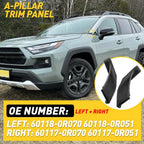 2X A-Pillar Trim Panel Cover for Toyota RAV4 (2019–2023)