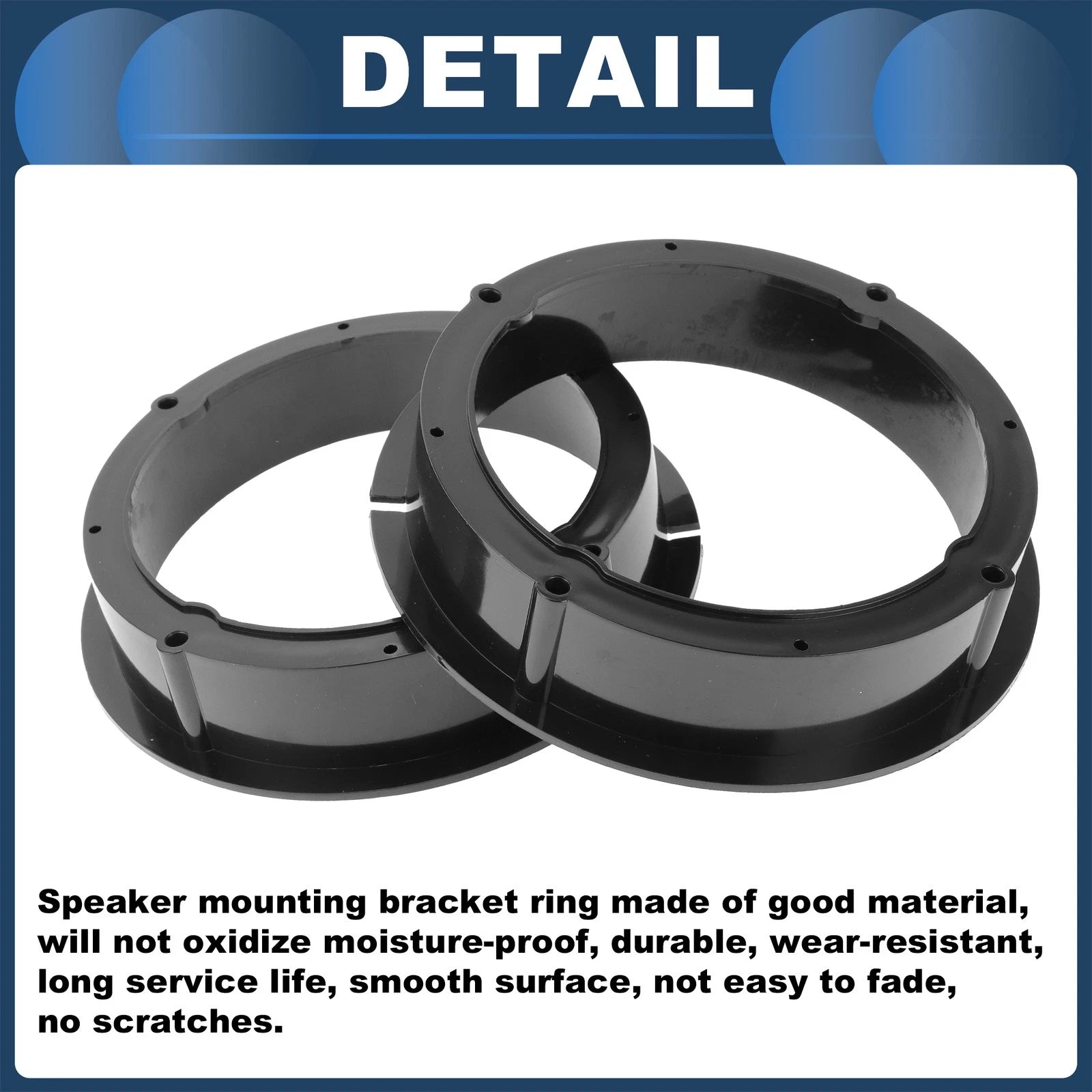 2X Speaker Spacer Ring Adaptor for Volkswagen 6.5" 