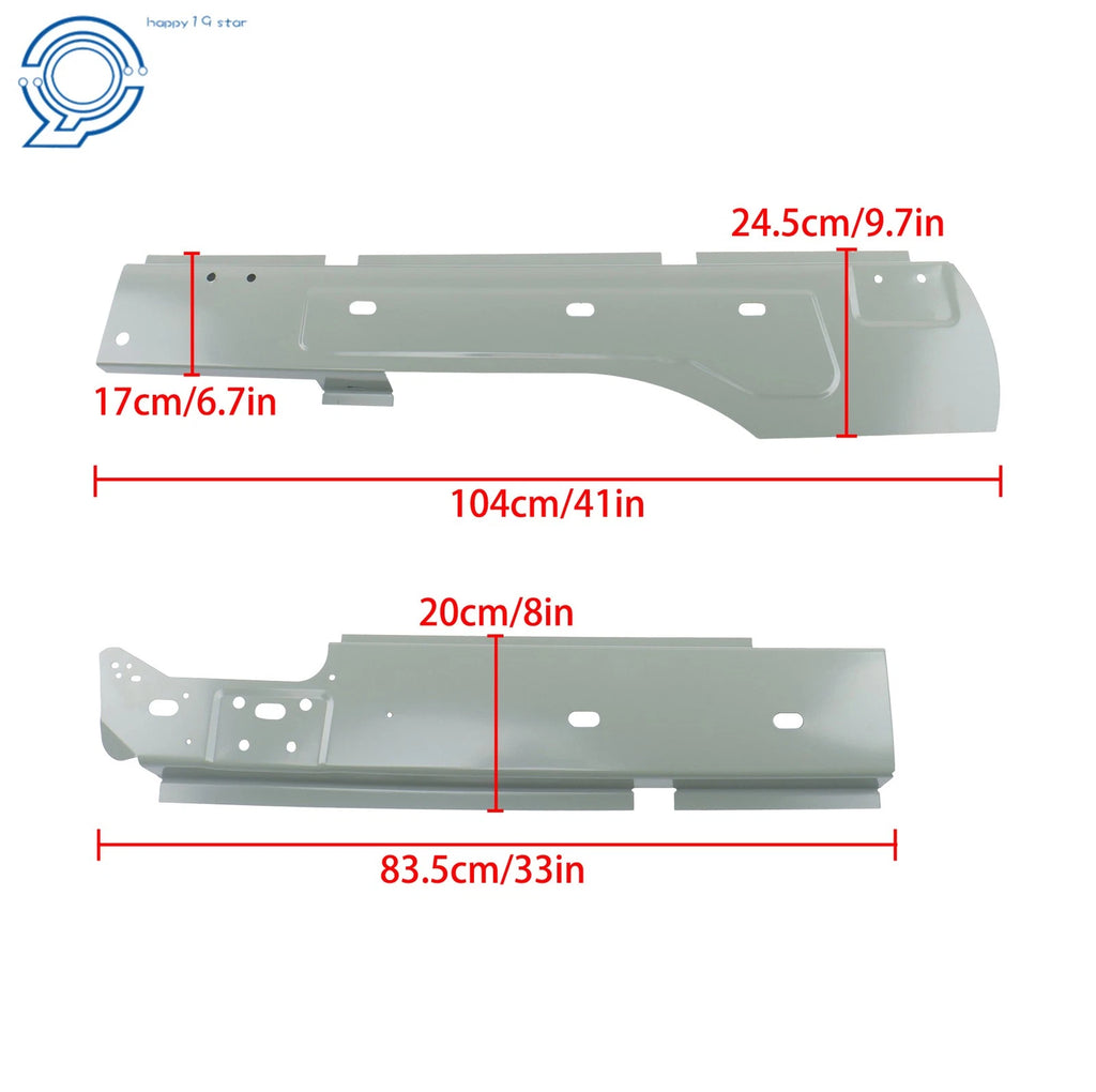 2 Pair Rocker Panels for Dodge Ram 1500 2500 3500 Crew Cab (2009–2018)