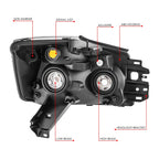 Left Driver Side Chrome Housing Headlight Lamp for Nissan Titan (2008–2015)