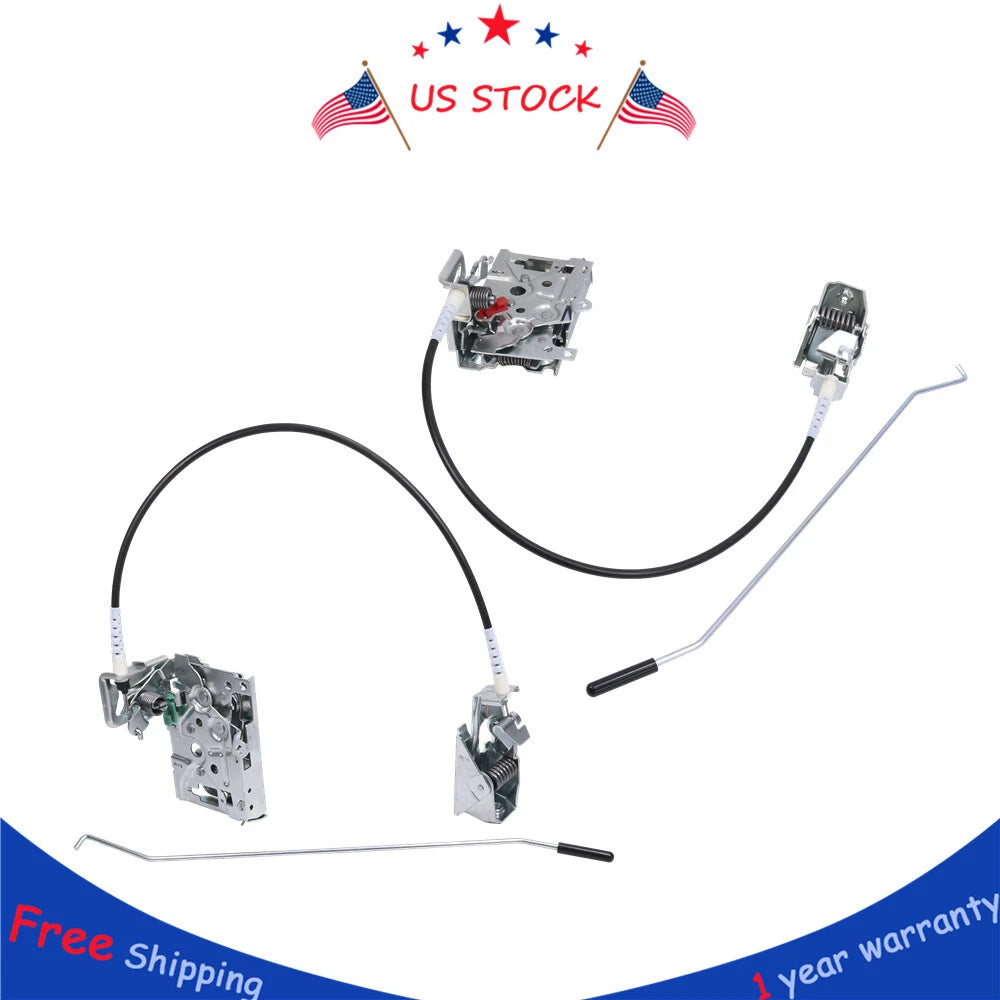 Pair Door Latch Lock & Cable Rod Assembly for Ford F-Series (1992–1997)