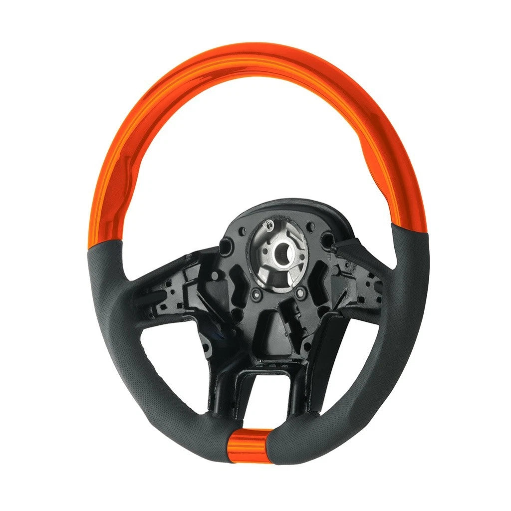 18 Inch Leather and Wood Steering Wheel Replacement for Peterbilt 579 (2012–2021)