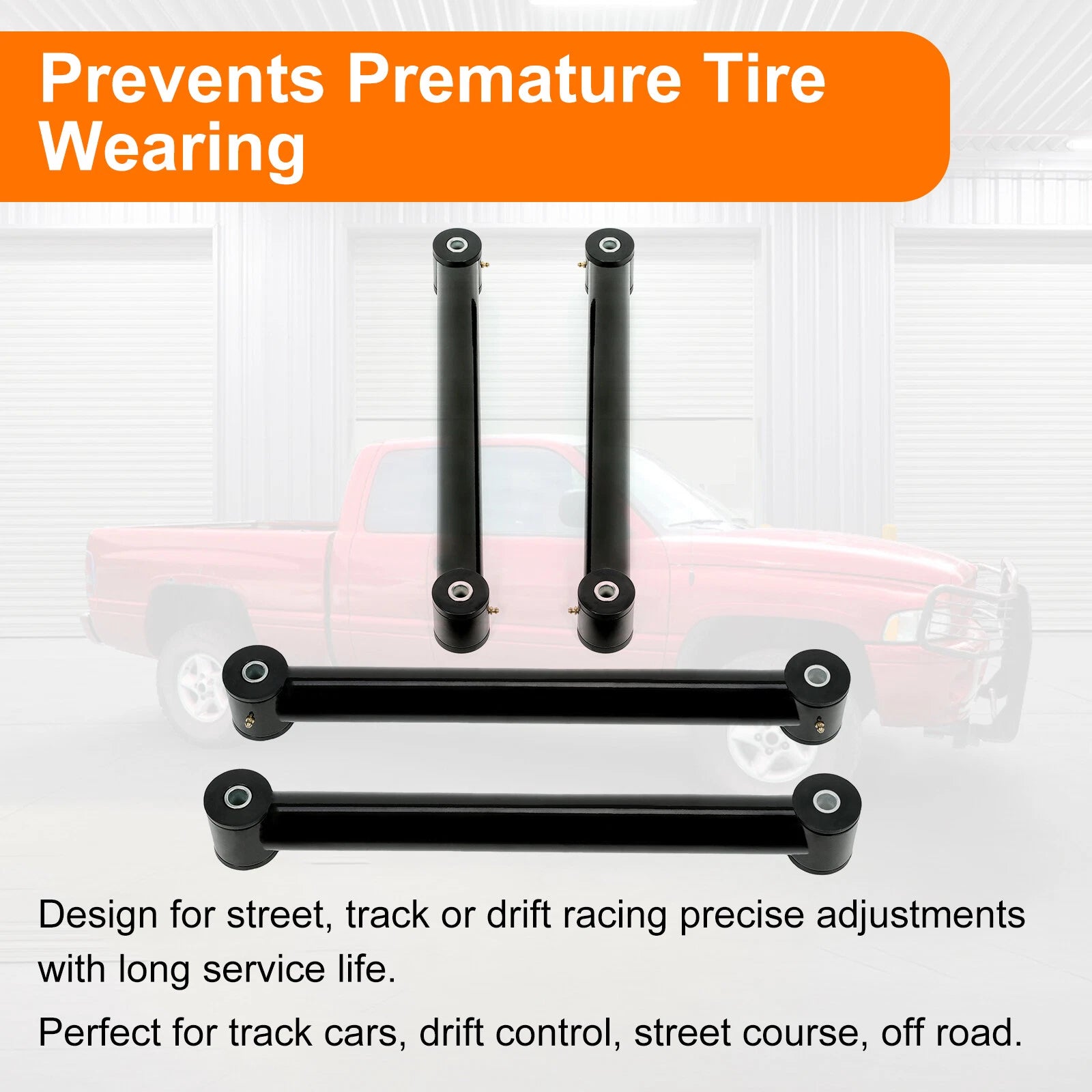 Front Upper Lower Control Arms for Dodge Ram 1500/2500/3500 4x4 (1994–2009)