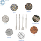 Set of 4 SDS Plus Chisel Bits for Universal Use