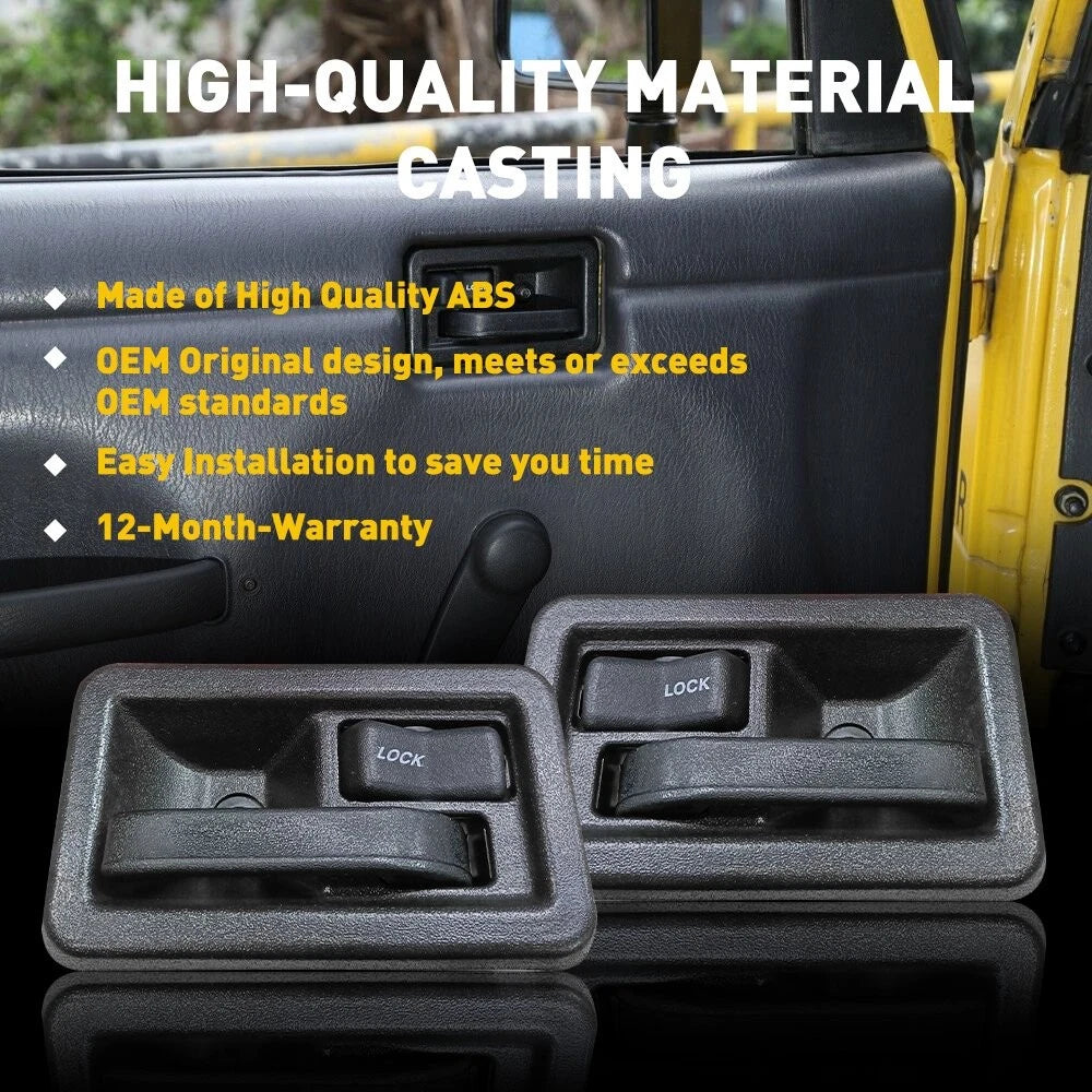 Set of 2 Interior Door Handles for Jeep Wrangler (1987–2004)