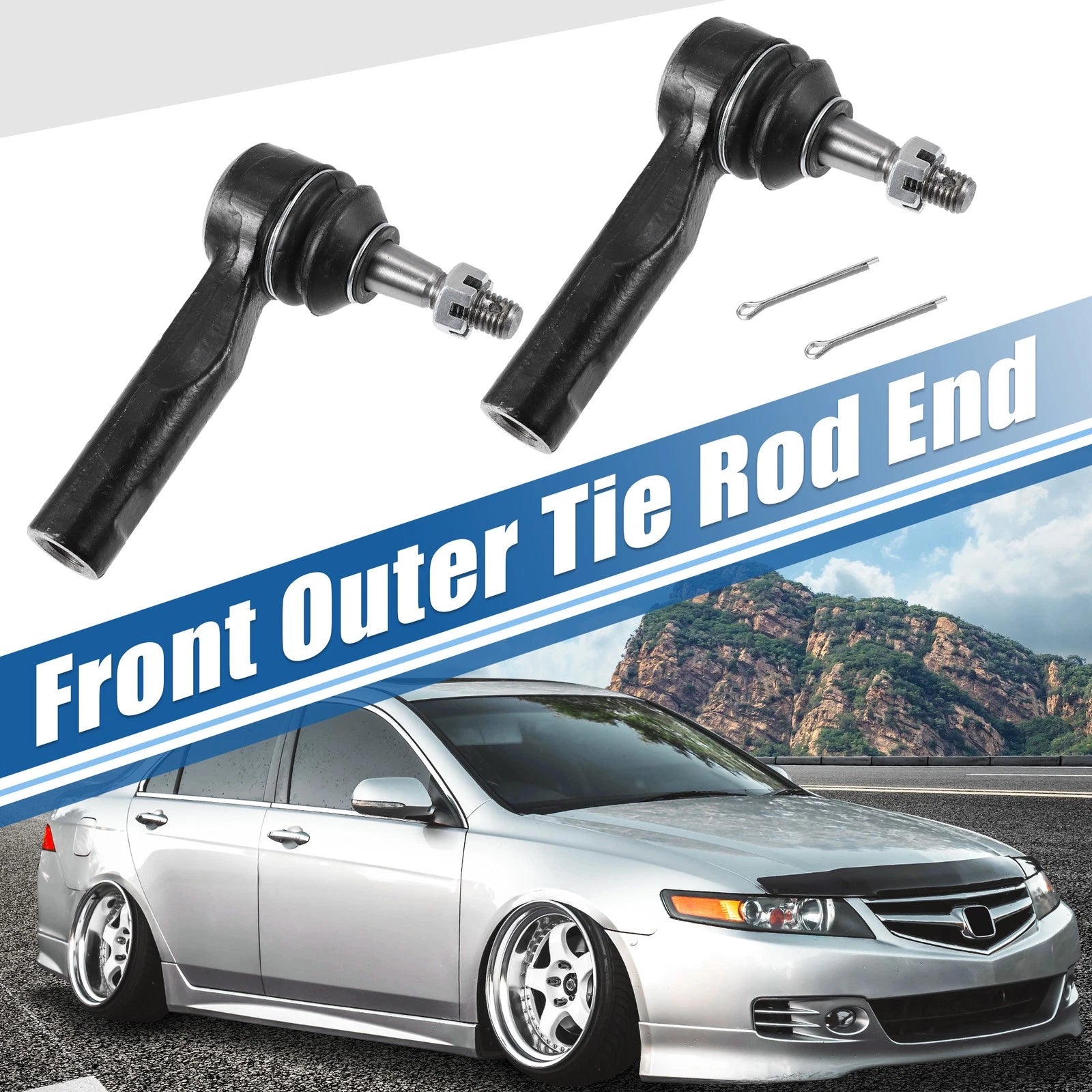 2pcs Front Outer Tie Rod End Links ES800030 for Chevrolet Equinox (2005–2009)