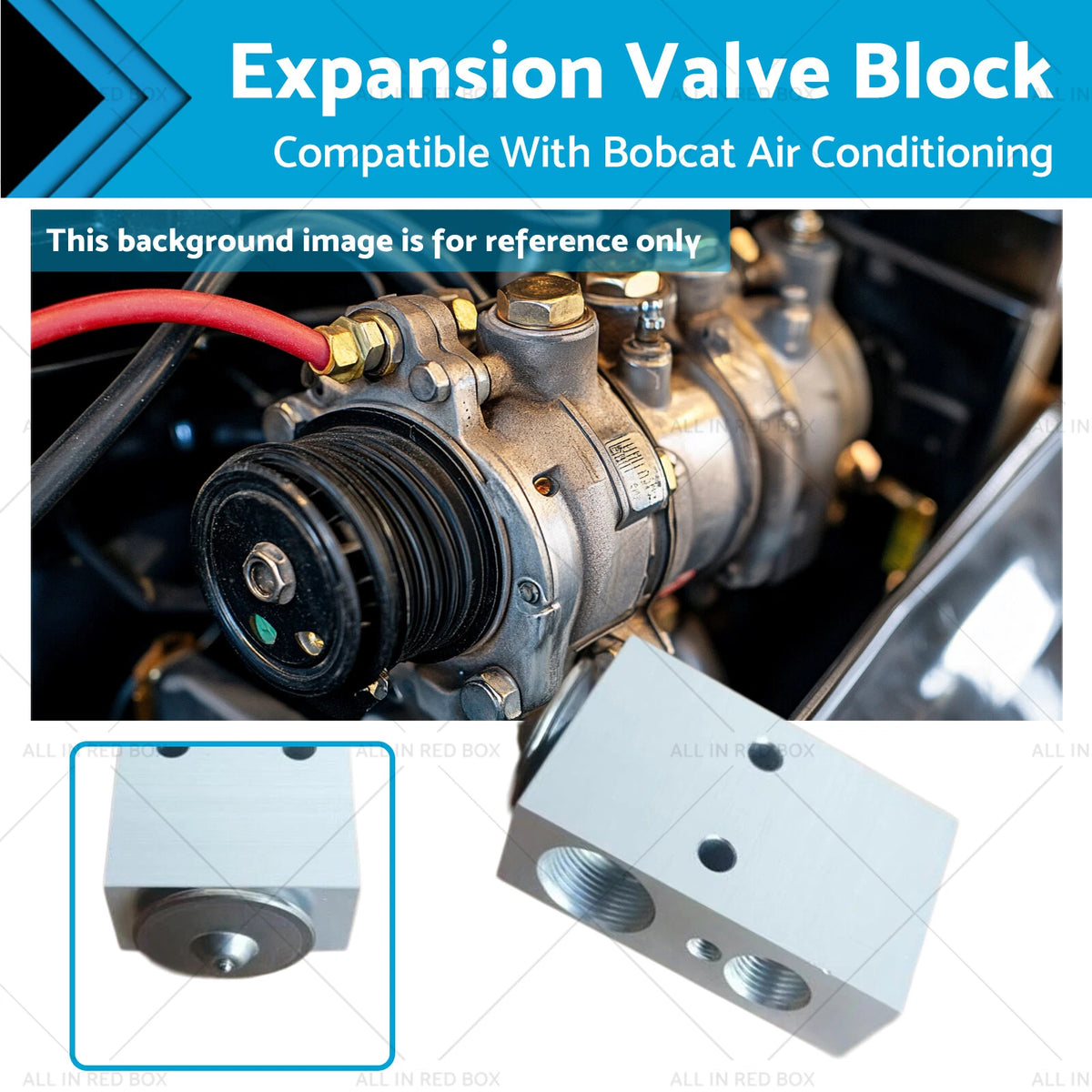 Expansion Valve Block for Bobcat A/C (6675534, 7193538)