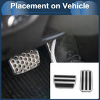2 x Foot Accelerator Pedal Covers for Honda CR-V (2017-2022) Silver Tone