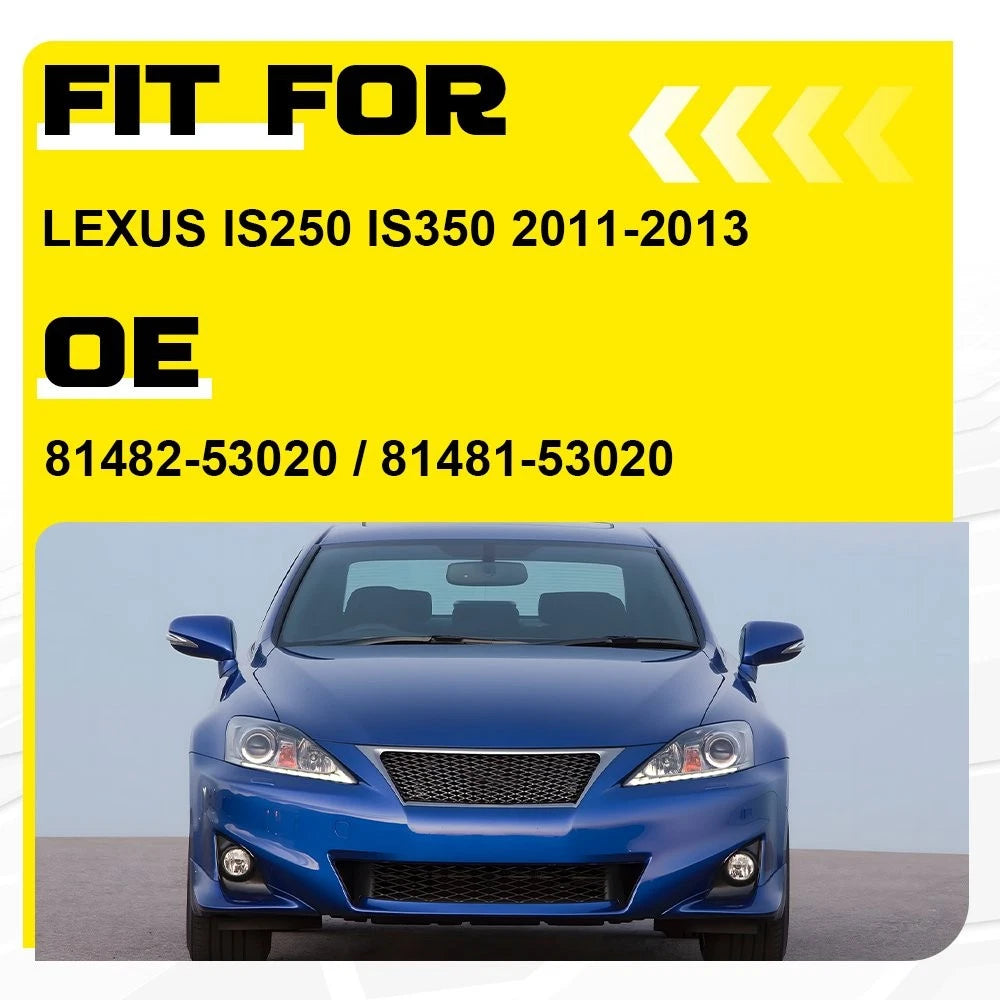 Set of 2 Front Fog Light Lamp Covers for Lexus IS250 IS350 (2011–2013) OEM