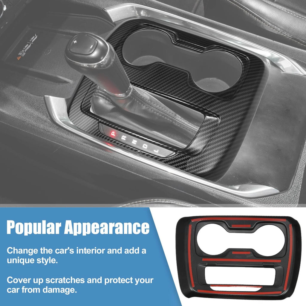 Black Central Control Gear Shift Panel Cover for Chevrolet Colorado (2015–2022)