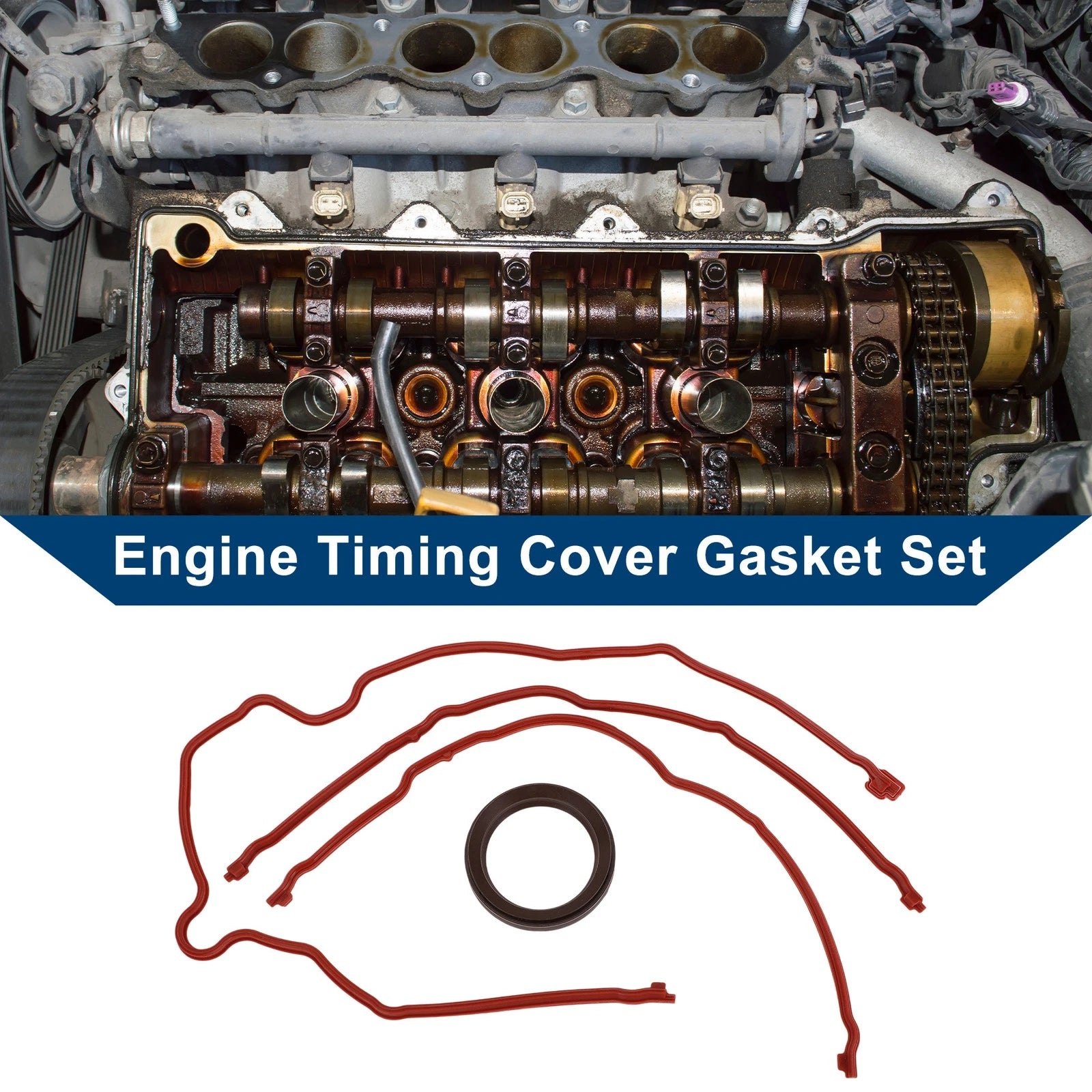 Engine Timing Cover Gasket Set TCS46072-1 for Ford Mustang (2005–2010)