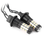 2X T20 7443 60 SMD Dual Color LED Turn Signal Lamp for