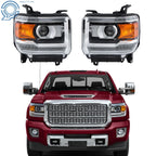HID w/ LED DRL Headlight Set for GMC Sierra 2500HD/3500HD (2016–2019)