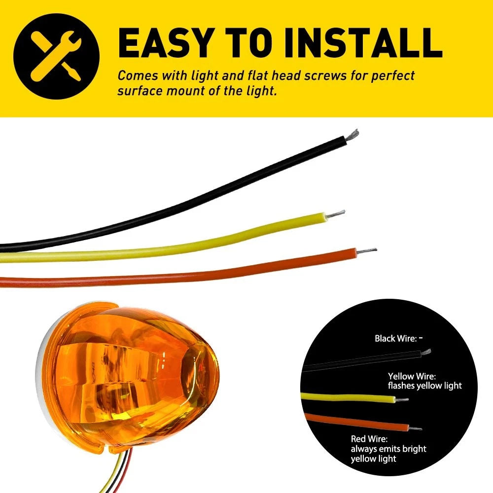 2X LED Side Marker Turn Signal Lamp for Truck Trailer EPY