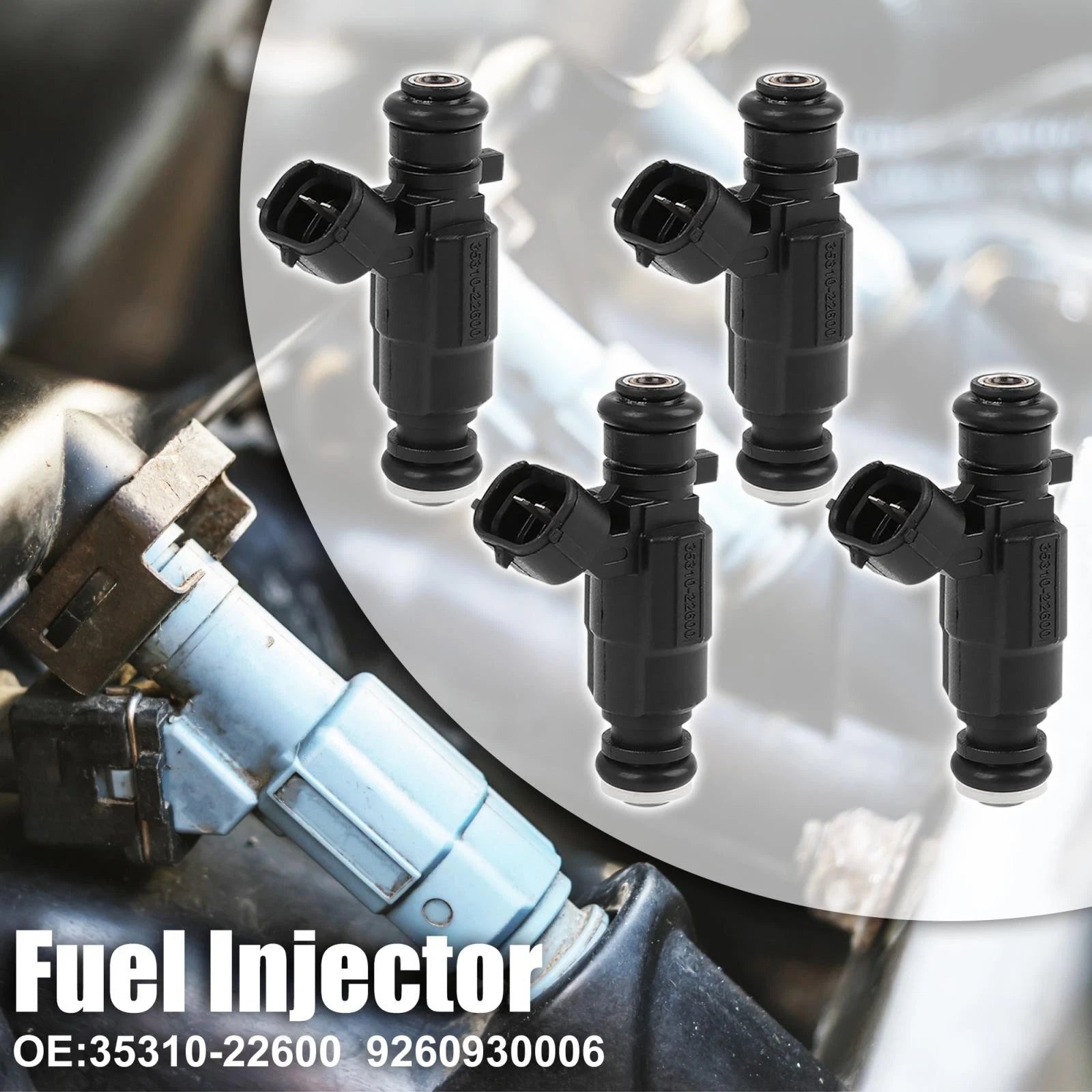 Set of 4 Fuel Injectors 35310-22600 for Hyundai Accent (2000–2005)