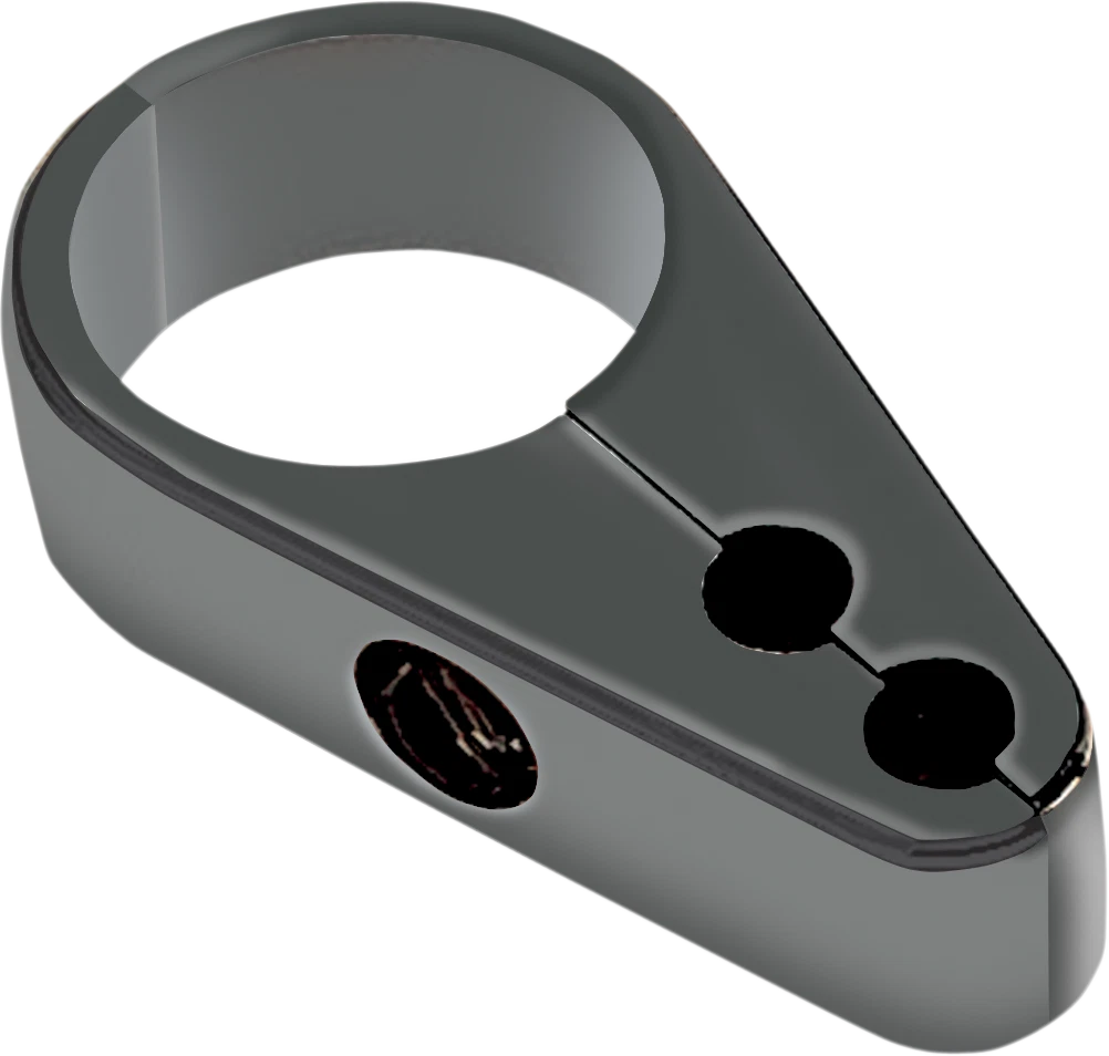Die-Cast Cable Clamp for Harley Dual Throttle (1" Frame, Black)