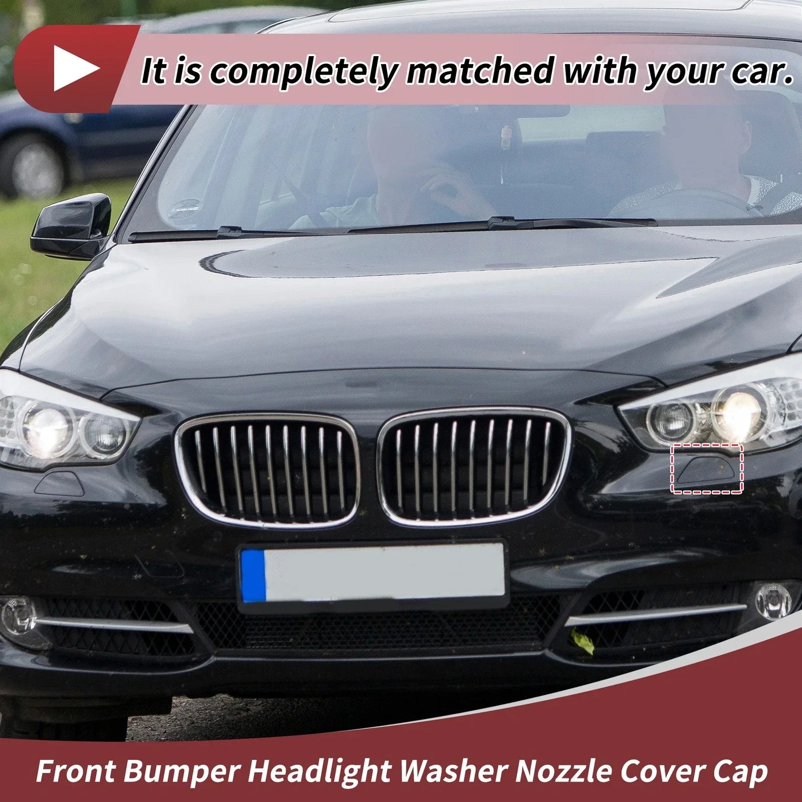 Front Left Washer Nozzle Cover Cap for BMW 535i GT (2010-2017) Gray