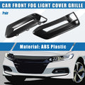 2X Fog Light Grille Cover for Honda Accord (2018–2020) Black