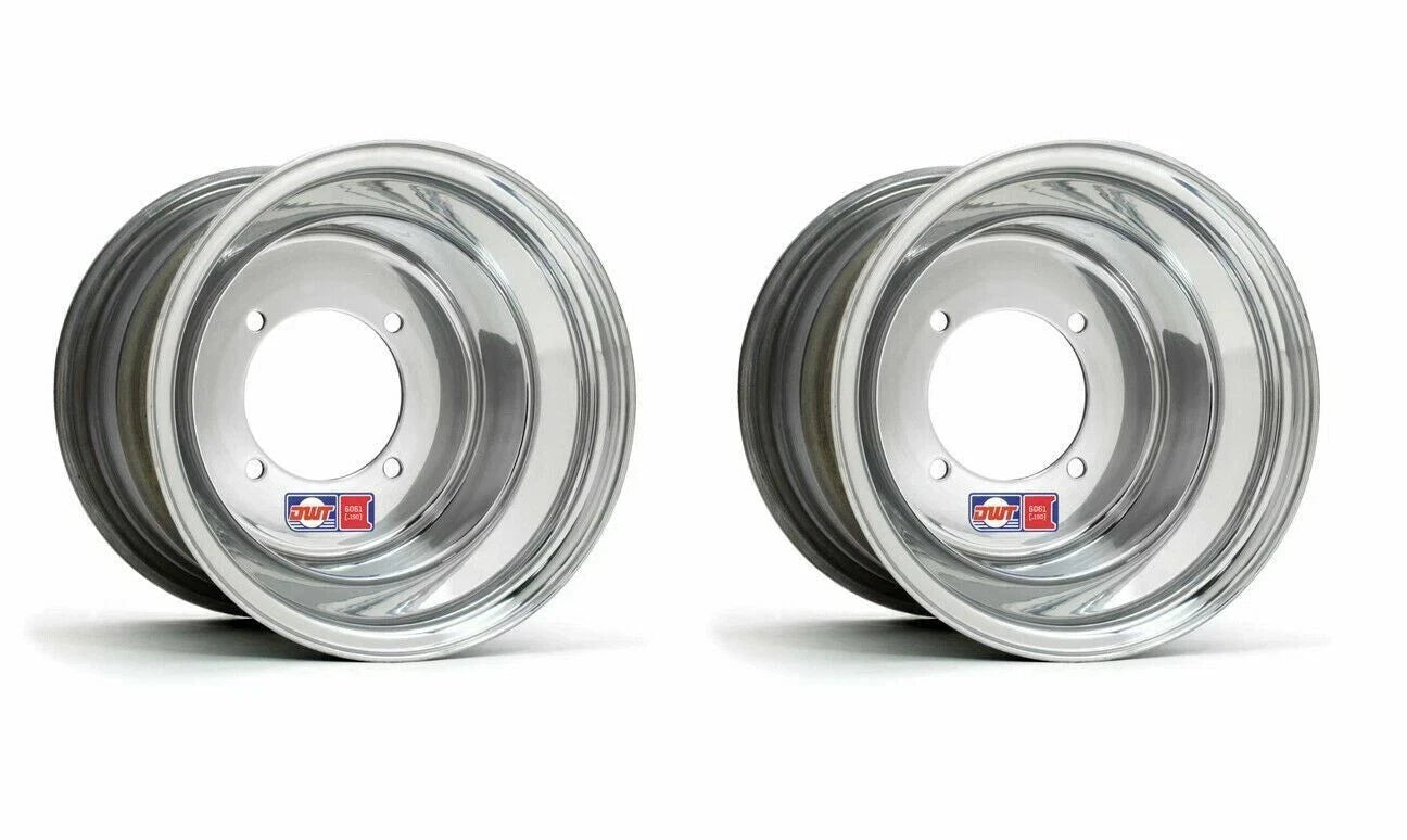 DWT Polished Rear Rims 8" 8x8 4/110 4/130 for TRX 250R 450R Odyssey (1985–2023)