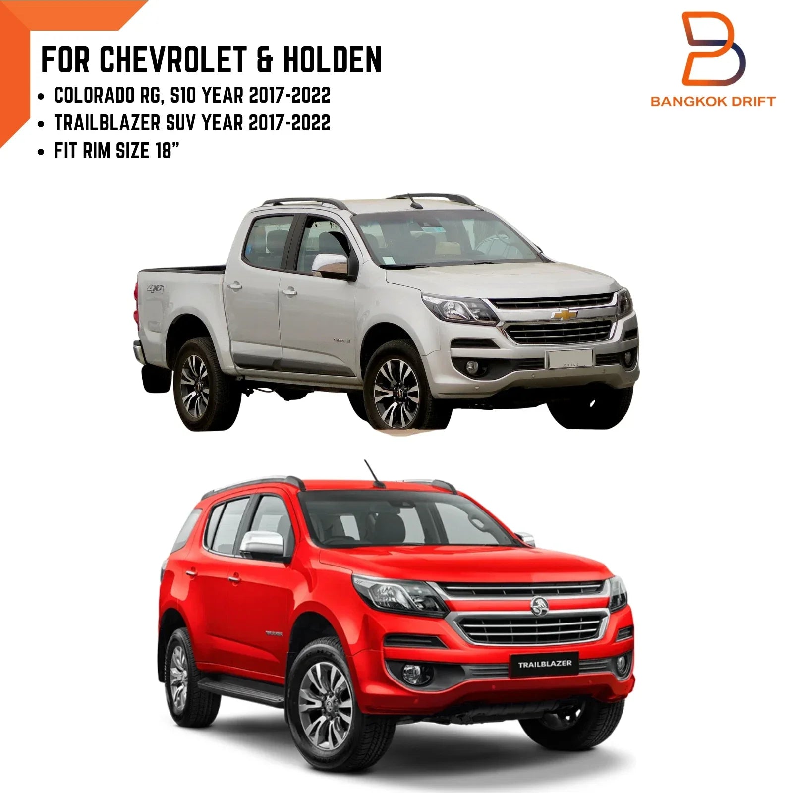 Black Aluminium Wheel Center Cap Trim for Holden Colorado Trailblazer (17-22)