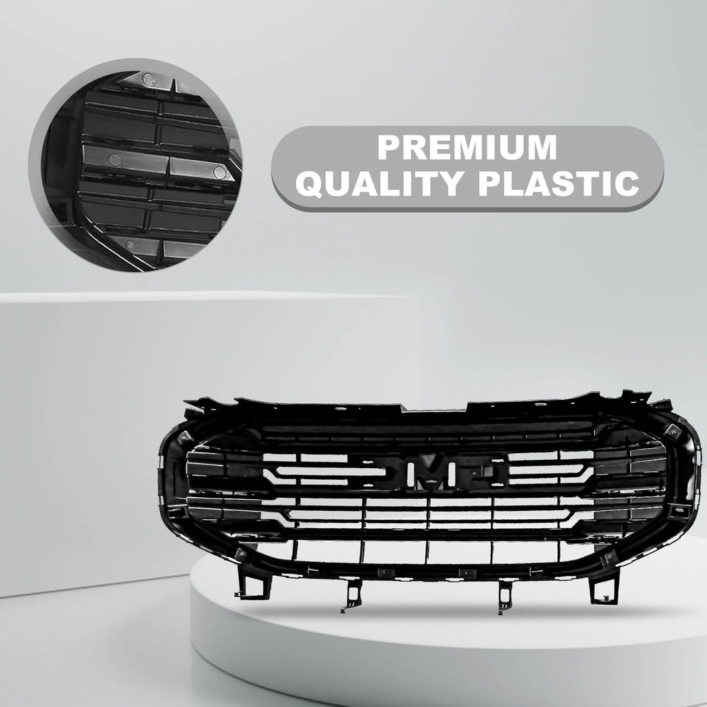 Front Upper Grille for GMC Terrain (2018-2021) Gloss Black Denali Style