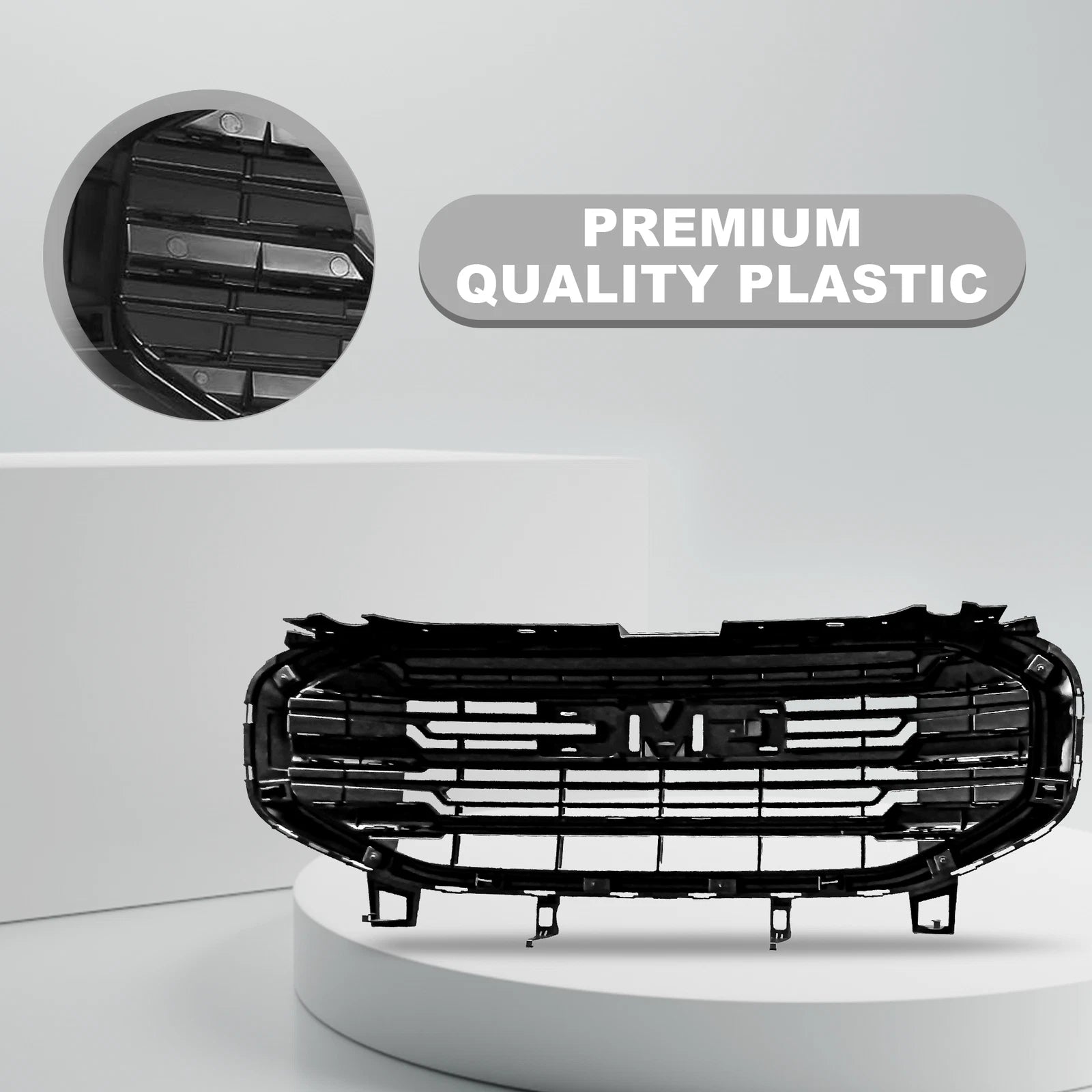 Front Upper Grille for GMC Terrain (2018-2021) Gloss Black Denali Style