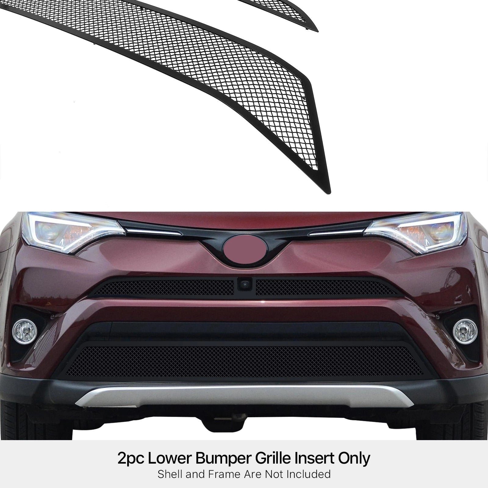 Stainless Steel Black Mesh Grille Insert for Toyota RAV4 (2016-2018)