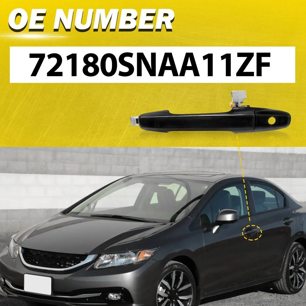 Front Left Door Handle for Honda Civic (2006–2011) 72180SNAA11ZF Black