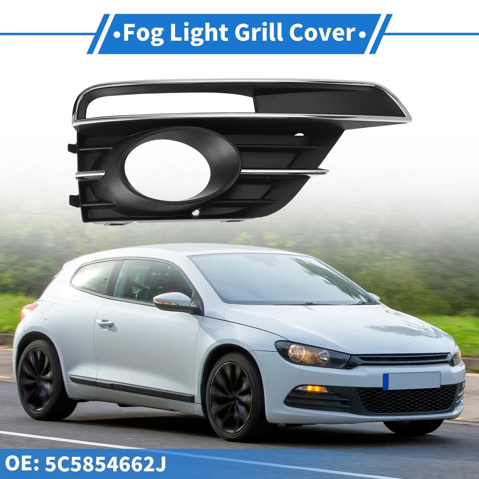 1pc Fog Light Grill for Volkswagen Beetle (2016–2019) No. 5C5854662J
