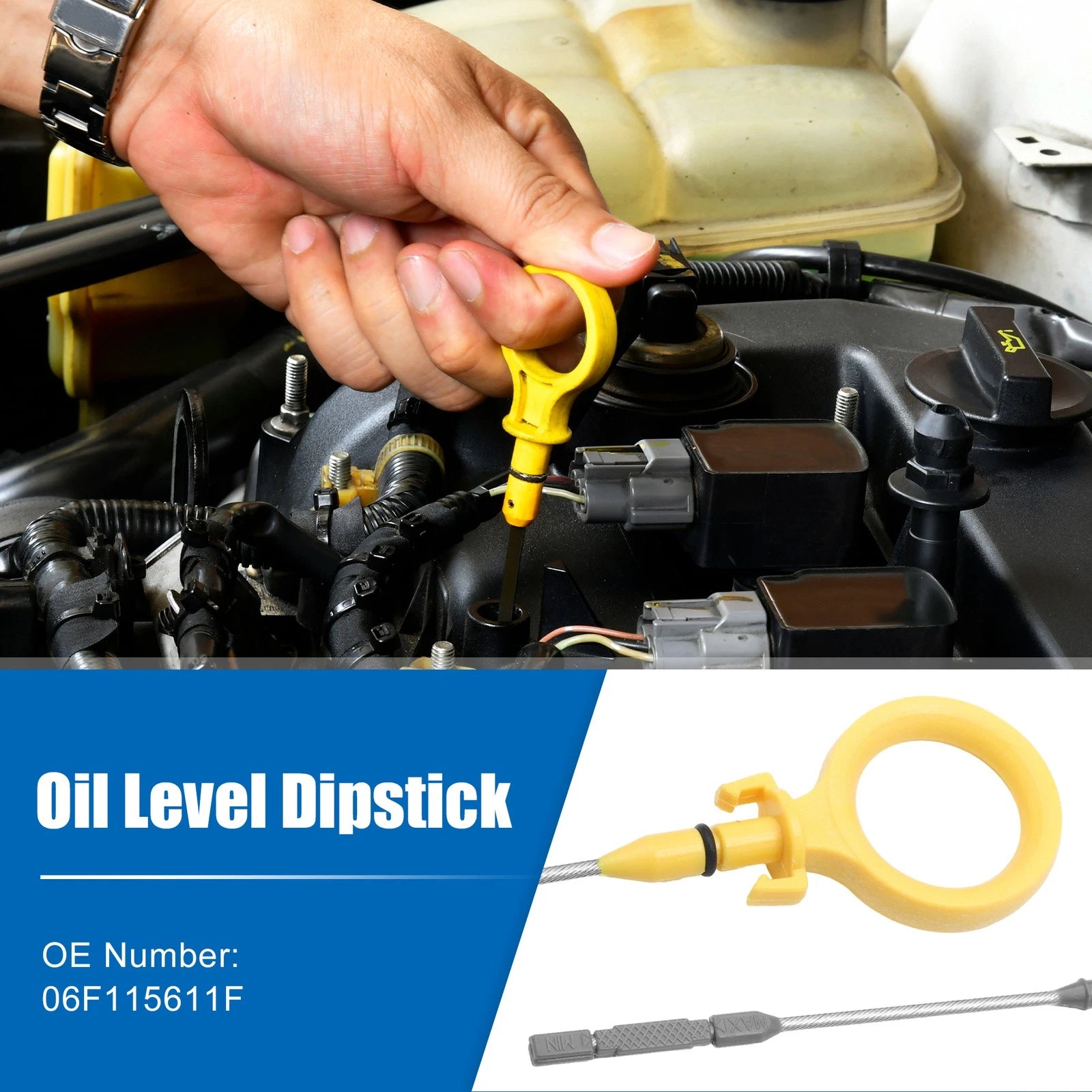 Engine Oil Level Indicator Dipstick for Audi TT Quattro (2008–2015) No. 06F115611F