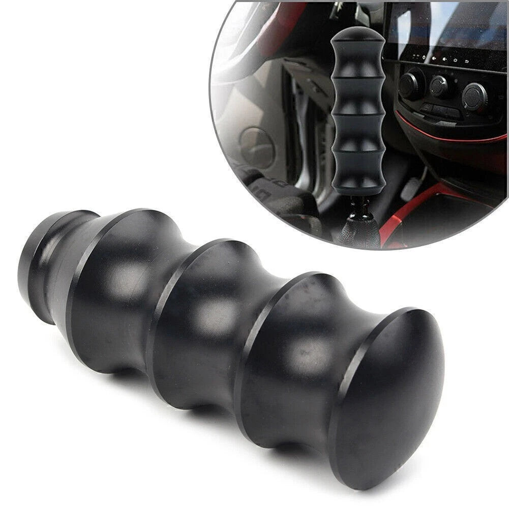 Manual Gear Shift Knob Lever for Universal Applications (Aluminum, Black)